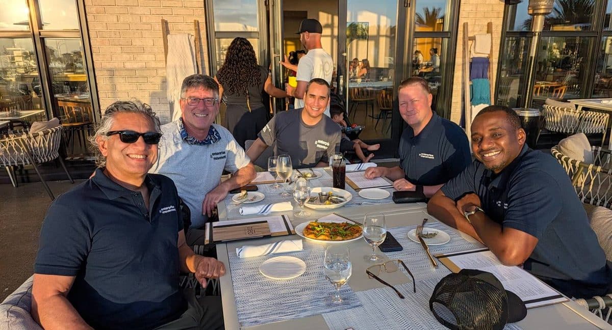 Part of the Enterprise Movement team at dinner during the North America SPCT gathering, 2026